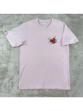 Uniqlo Kaws T Shirt Sesame Street Elmo Pink Men’s M Breakthrough Double Sided